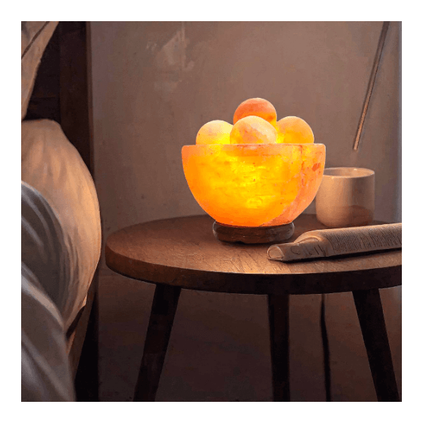 Attractive Fire Bowl Himalayan Pink Salt Lamp with Salt Balls Attractive Fire Bowl Himalayan Pink Salt Lamp with Salt Balls