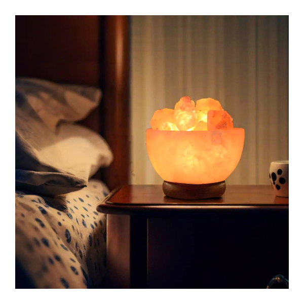 Fire Bowl Style Himalayan Salt Lamp with Rock Salt Chunks Fire Bowl Style Himalayan Salt Lamp with Rock Salt Chunks