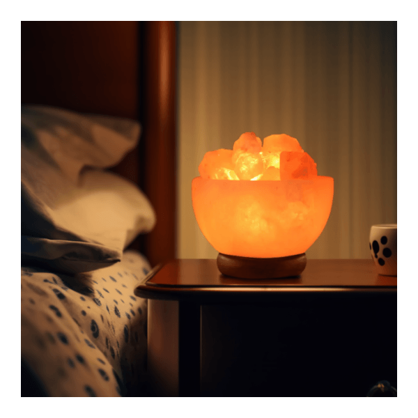 Fire Bowl Style Himalayan Salt Lamp with Rock Salt Chunks Fire Bowl Style Himalayan Salt Lamp with Rock Salt Chunks
